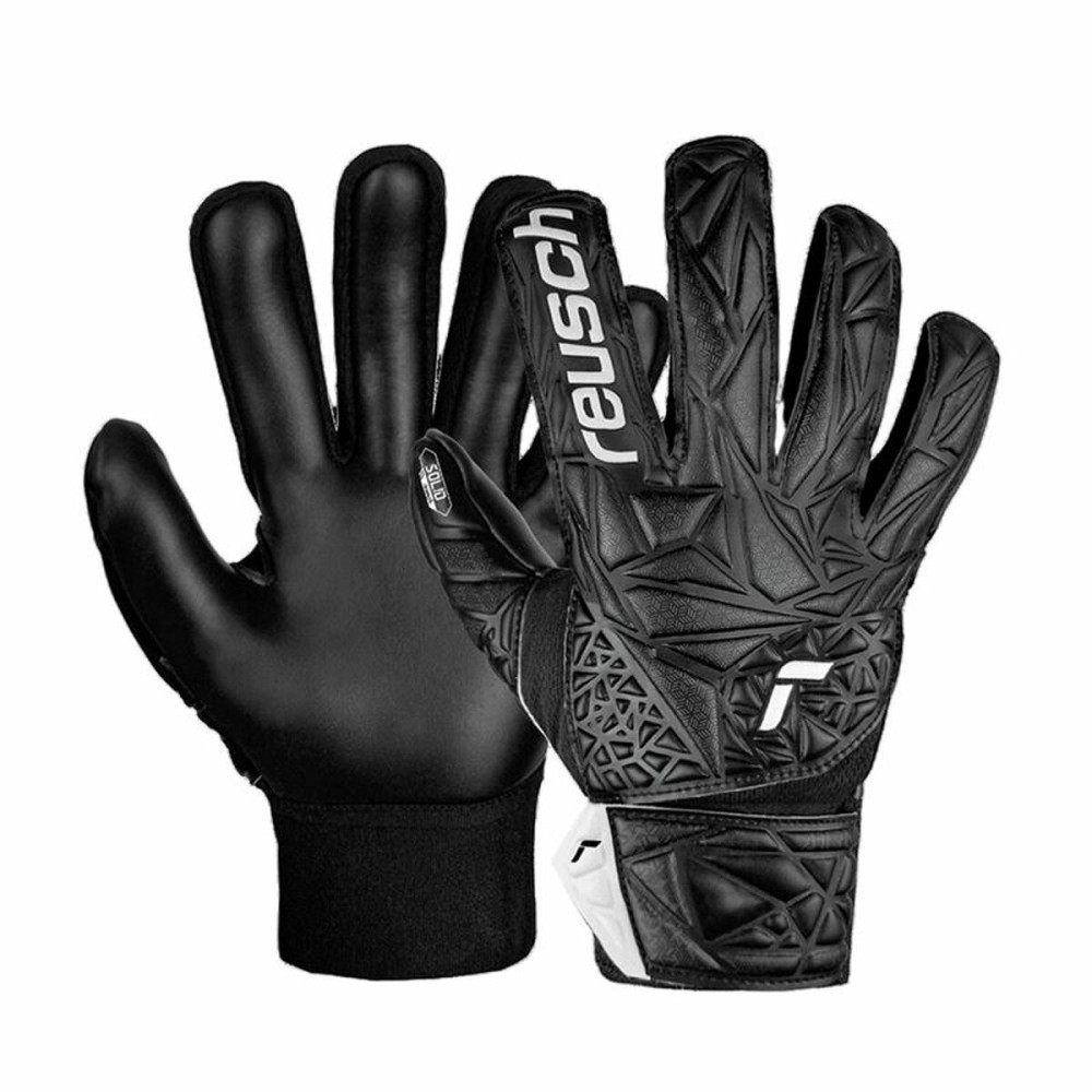 Goalkeeper Gloves Reusch Attrakt Starter Solid Finger Black