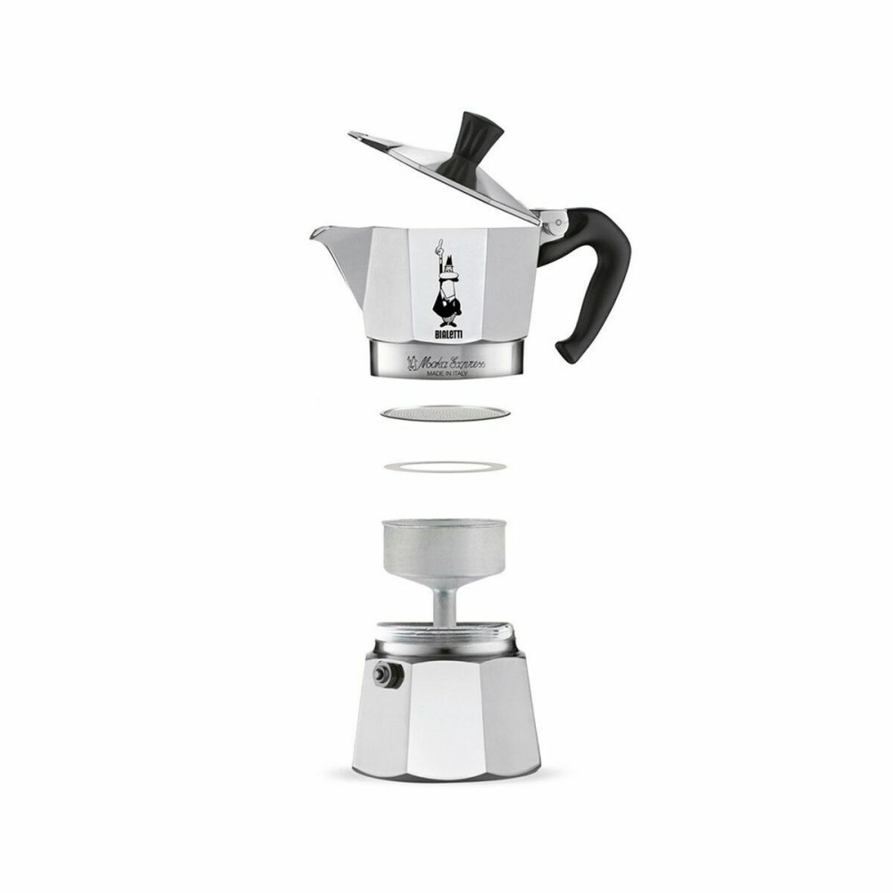 Italian Coffee Pot Bialetti 0001162 Silver Metal