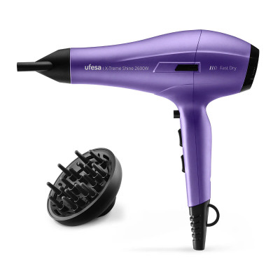 Hairdryer UFESA X-TREME SHINE AC Lilac Lavendar 2600 W