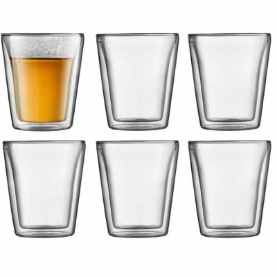 Set of glasses Bodum 200 ml Transparent Borosilicate Glass Smooth 6 Pieces (6 Units)