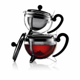 Teapot Bodum Grey 1 L Glass Stainless steel