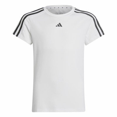 Unisex Short Sleeve T-Shirt Adidas Training Essentials 3S White