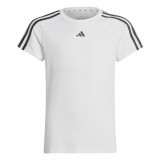 Unisex Short Sleeve T-Shirt Adidas Training Essentials 3S White