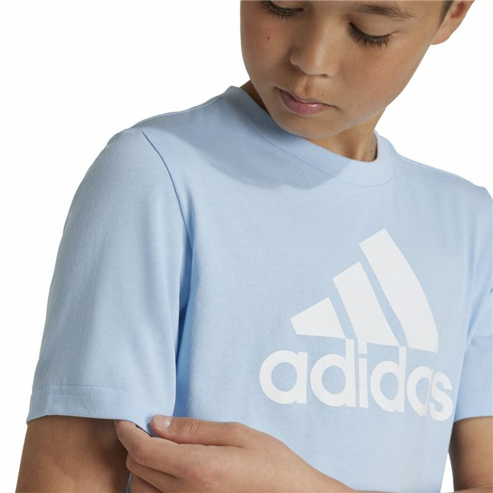 Unisex Short Sleeve T-Shirt Adidas Essentials Blue Sky blue