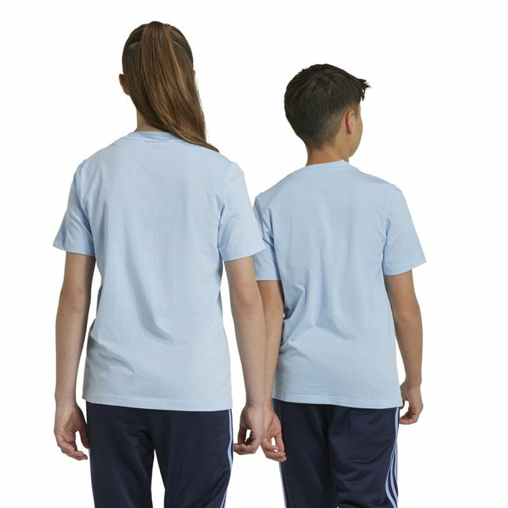 Unisex Short Sleeve T-Shirt Adidas Essentials Blue Sky blue