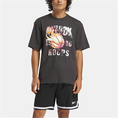 Men’s Short Sleeve T-Shirt Reebok Gs Basketball On Fir Black