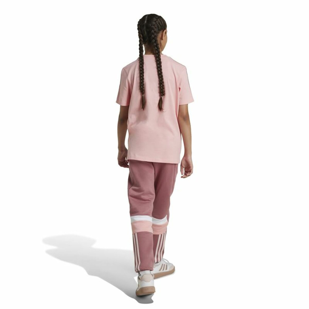 Long Sports Trousers Adidas Tiberio 3-Stripes Colorblock Pink