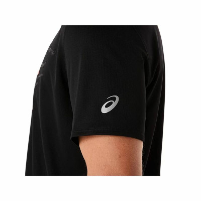 Men’s Short Sleeve T-Shirt Asics Fujitrail Logo Ss Top Black
