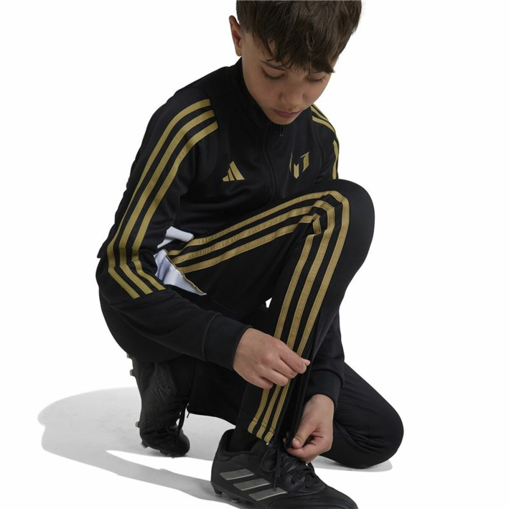 Long Sports Trousers Adidas Messi Infantil Black