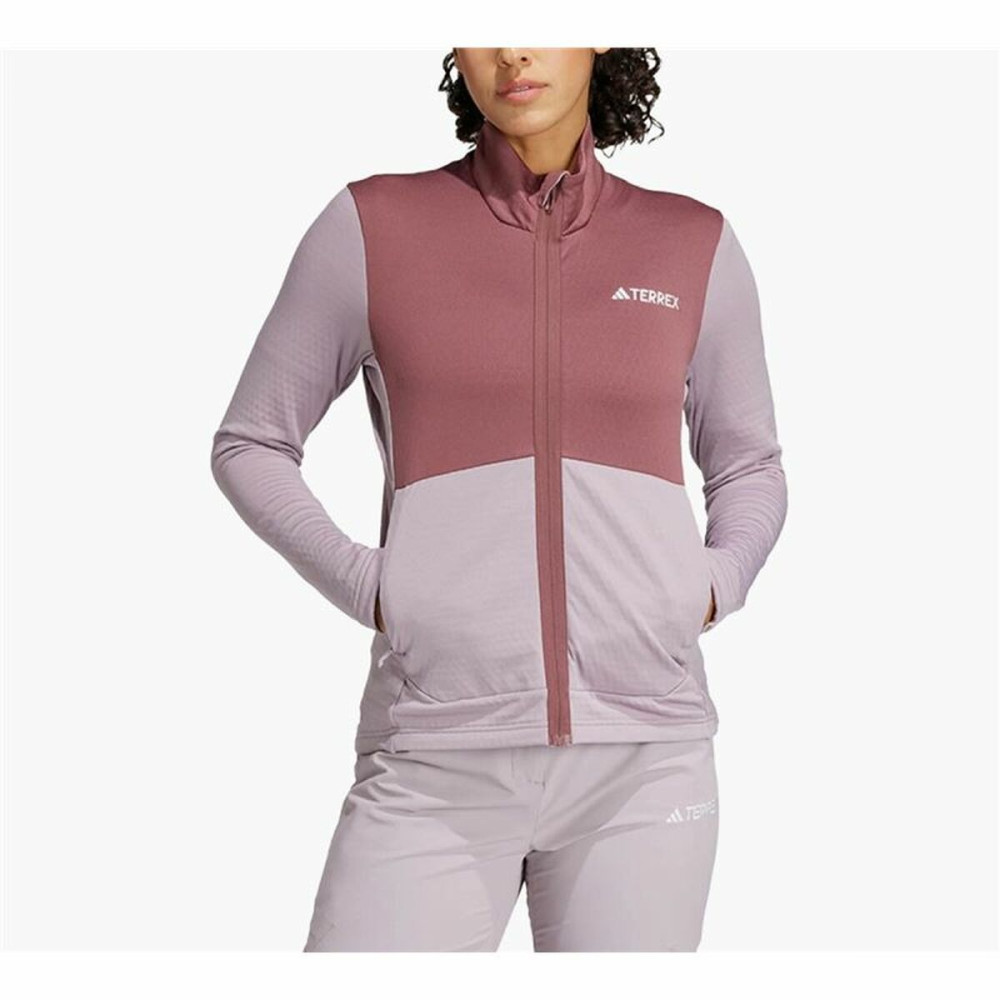 Women's Sports Jacket Adidas Terrex Multi Light Fleece Pink