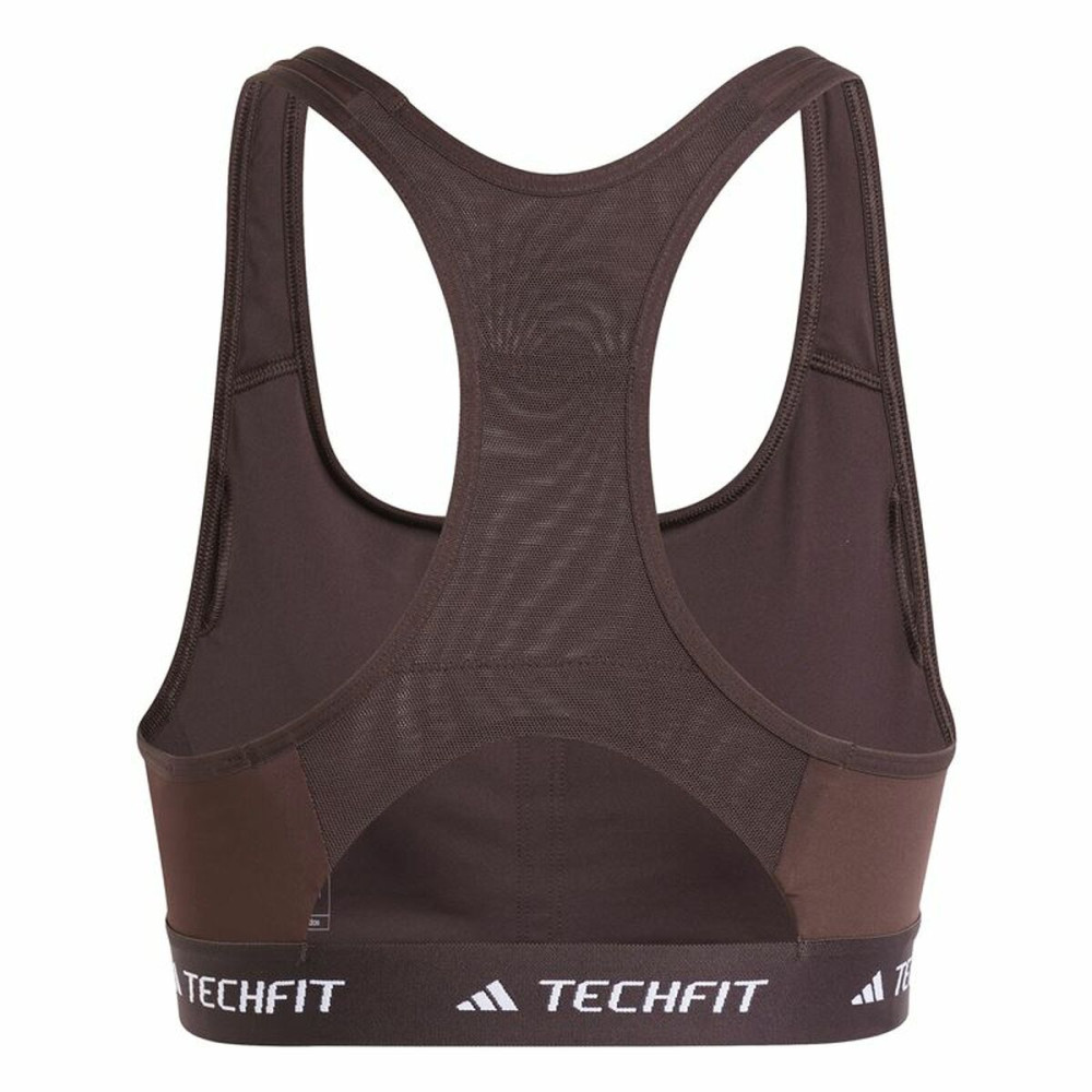 Sports Bra Adidas Techfit Medium Brown