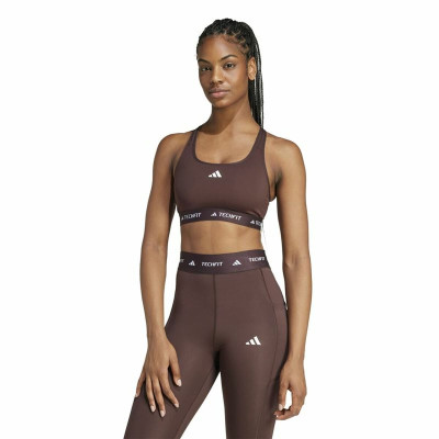 Sports Bra Adidas Techfit Medium Brown
