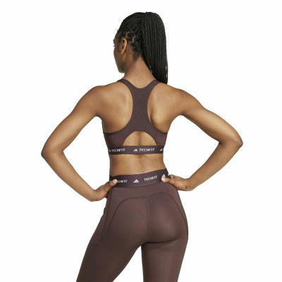 Sports Bra Adidas Techfit Medium Brown