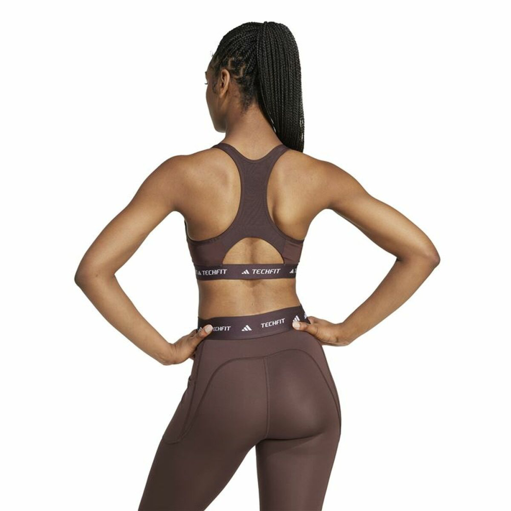 Sports Bra Adidas Techfit Medium Brown