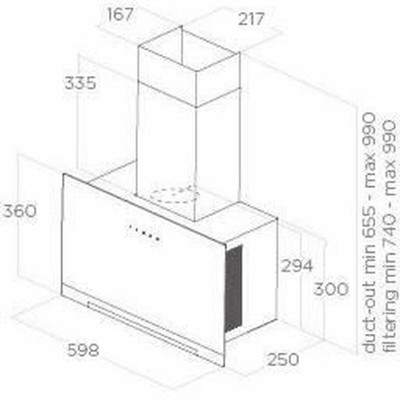 Conventional Hood Elica Black