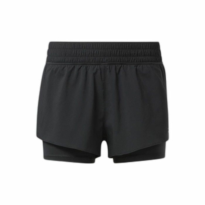 Sports Shorts for Women Reebok Wor Run 2 In 1 Short Black