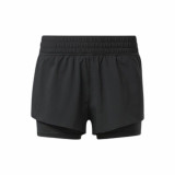 Sports Shorts for Women Reebok Wor Run 2 In 1 Short Black