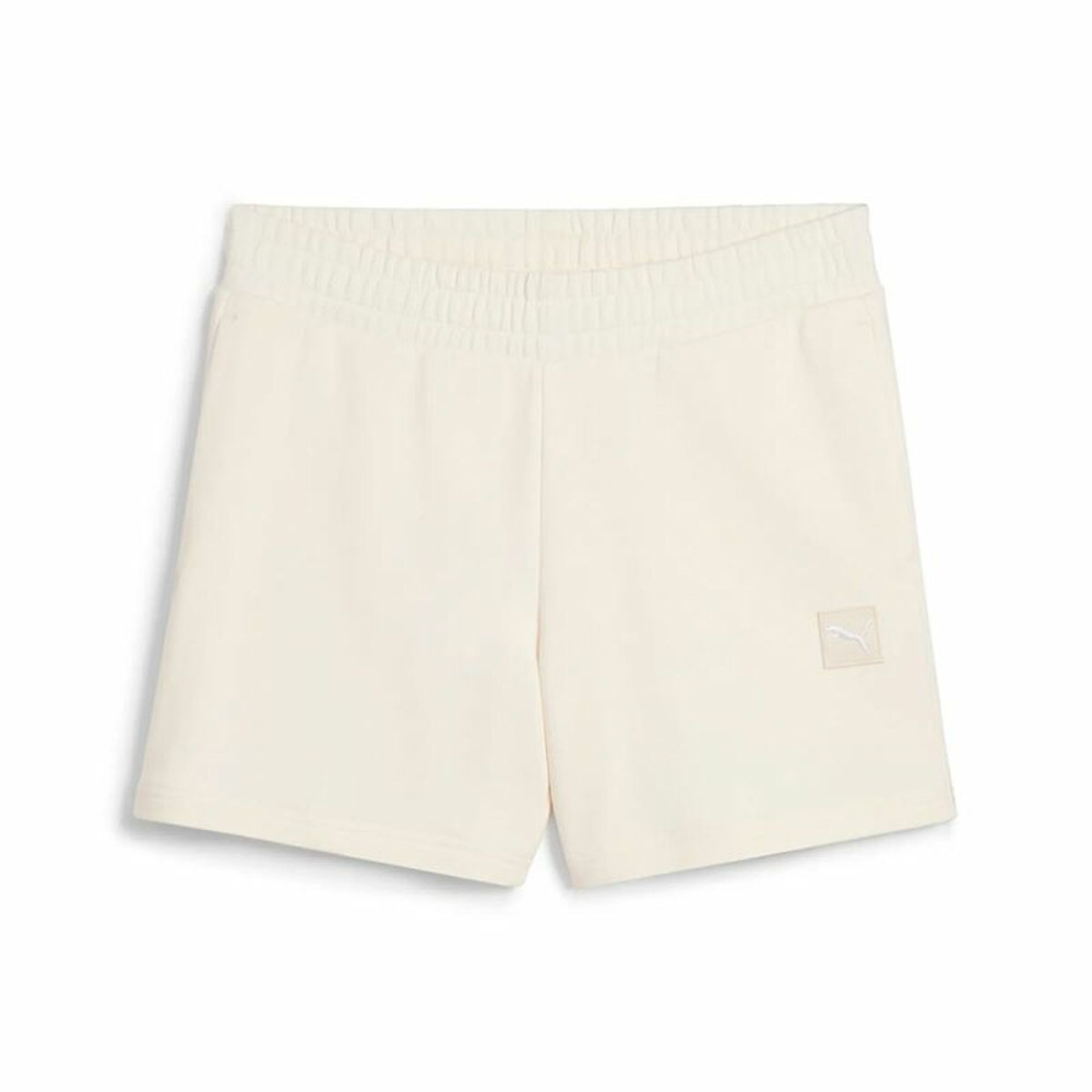 Sports Shorts for Women Puma Essentials Elevatedd-Ris White Natural
