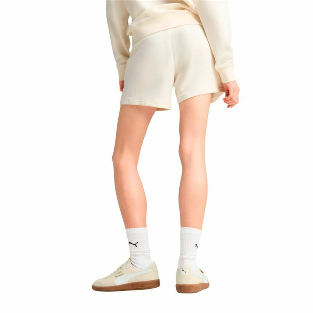 Sports Shorts for Women Puma Essentials Elevatedd-Ris White Natural