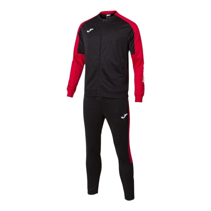 Tracksuit for Adults Joma Sport Eco Championship Black Red Children's Men