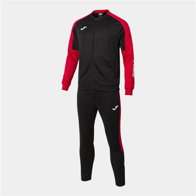 Tracksuit for Adults Joma Sport Eco Championship Black Red Children's Men