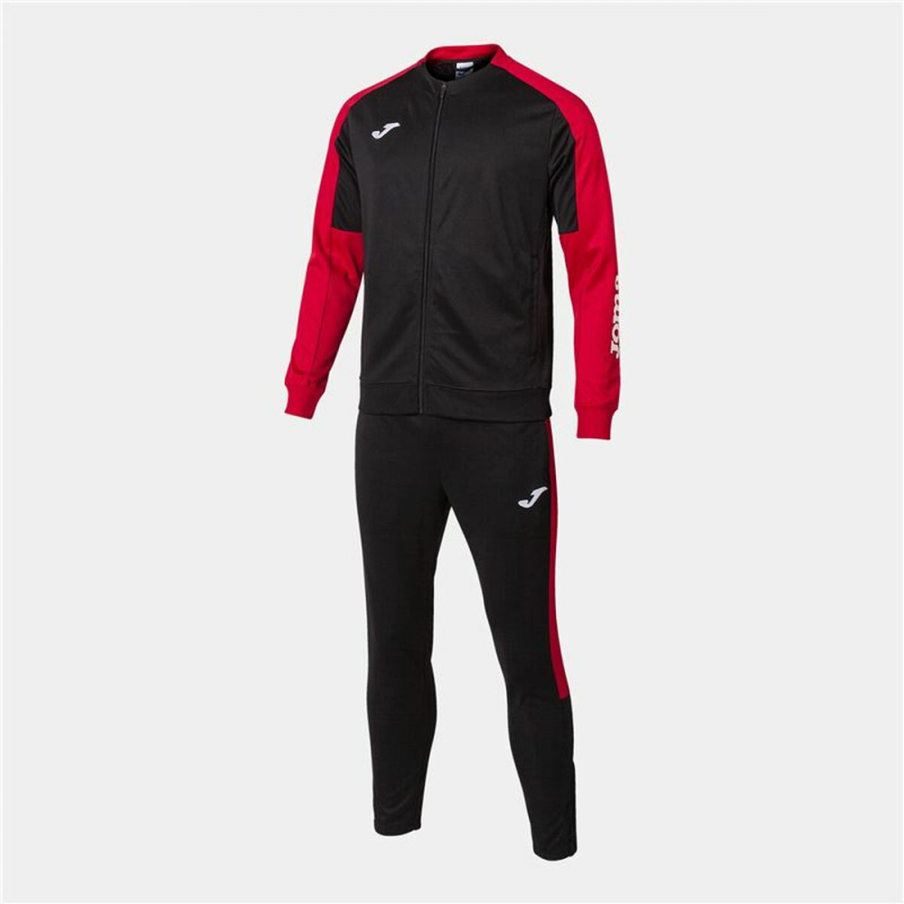 Tracksuit for Adults Joma Sport Eco Championship Black Red Children's Men