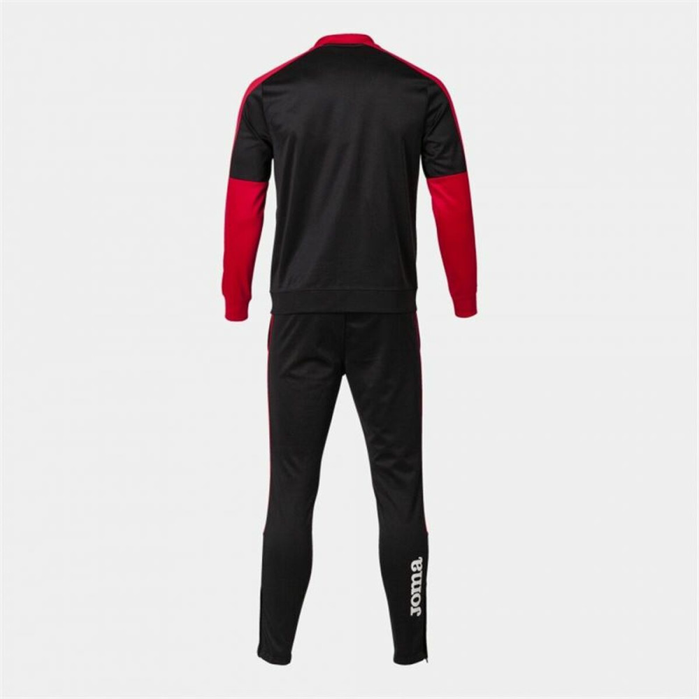 Tracksuit for Adults Joma Sport Eco Championship Black Red Children's Men