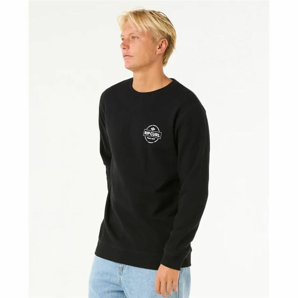 Men’s Sweatshirt without Hood Rip Curl Stapler Crew Black
