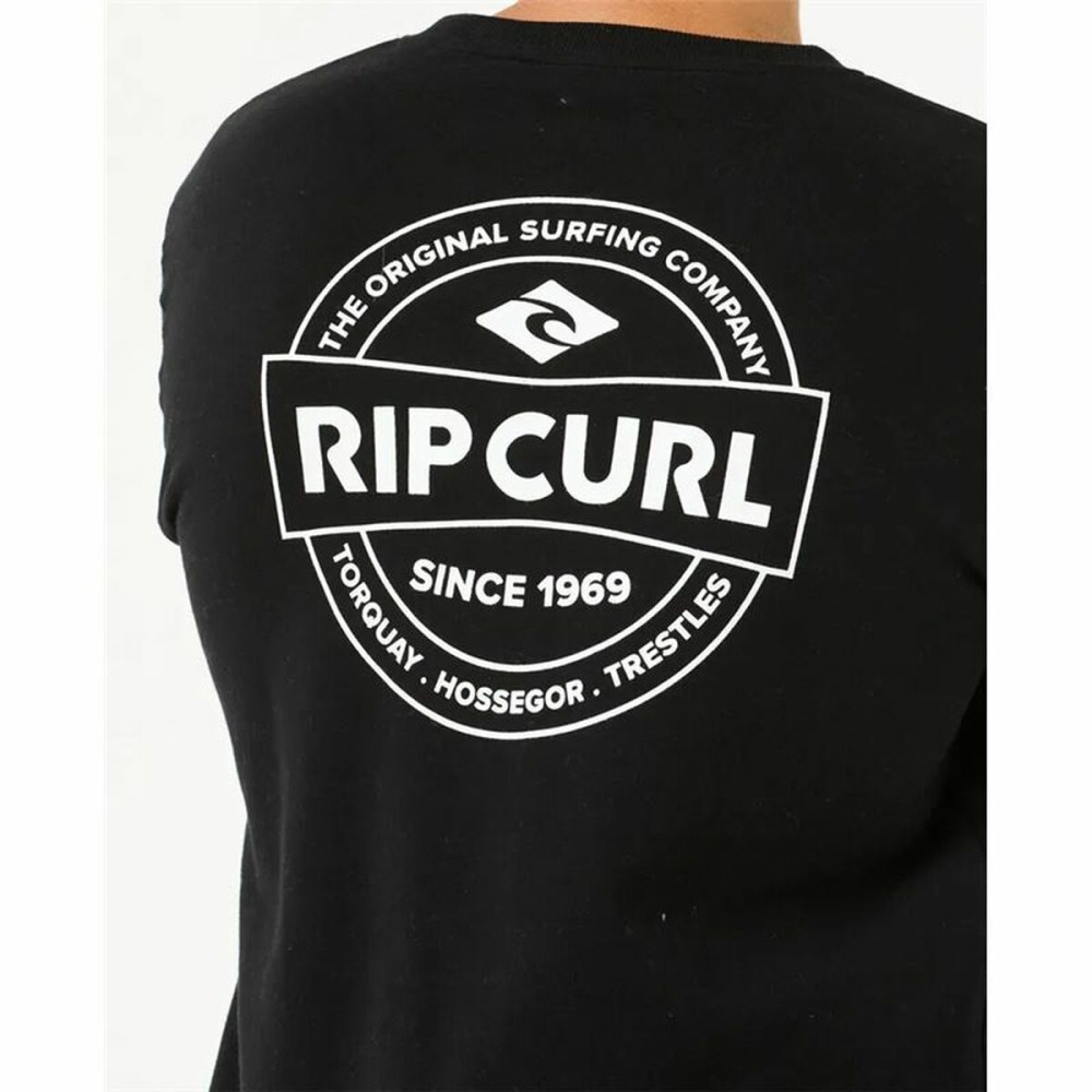 Men’s Sweatshirt without Hood Rip Curl Stapler Crew Black