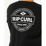 Men’s Sweatshirt without Hood Rip Curl Stapler Crew Black