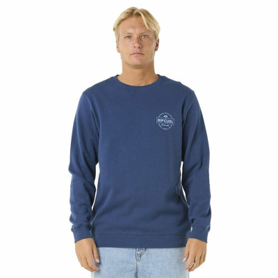 Men’s Sweatshirt without Hood Rip Curl Stapler Crew Blue