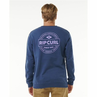 Men’s Sweatshirt without Hood Rip Curl Stapler Crew Blue