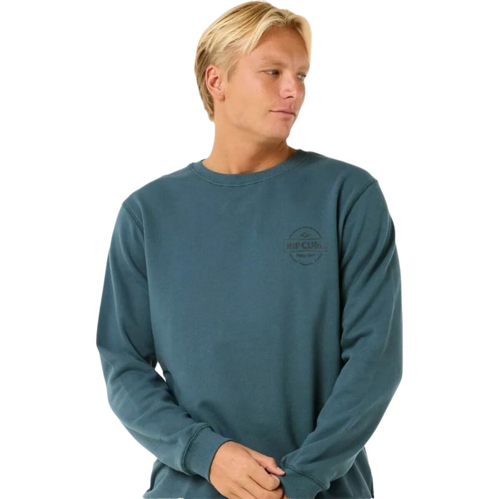 Men’s Sweatshirt without Hood Rip Curl Stapler Crew Blue