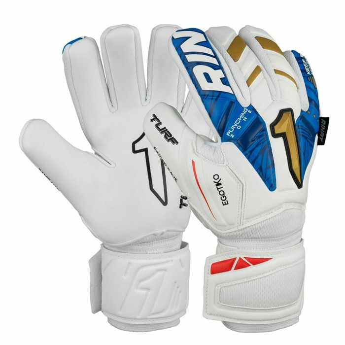 Goalkeeper Gloves Rinat Egotiko Vengador Spine Turf White Adults