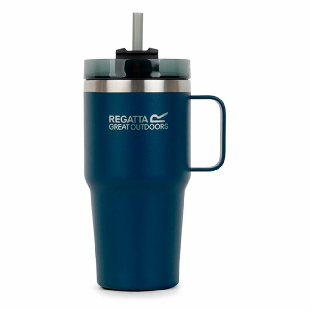 Cup with Straw Regatta Thermo Insulated Mug Dark blue 600 ml Stainless steel