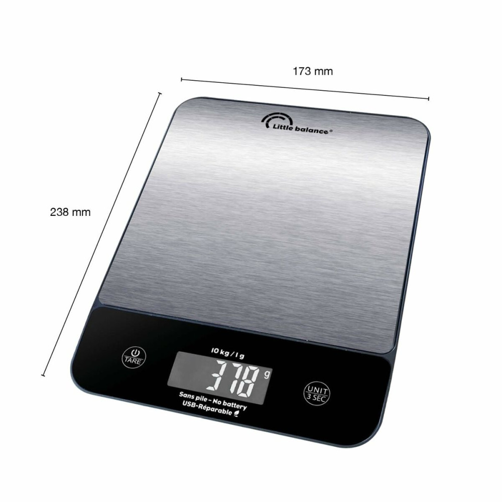 kitchen scale Little Balance 10 kg Silver 23,8 x 17,3 cm