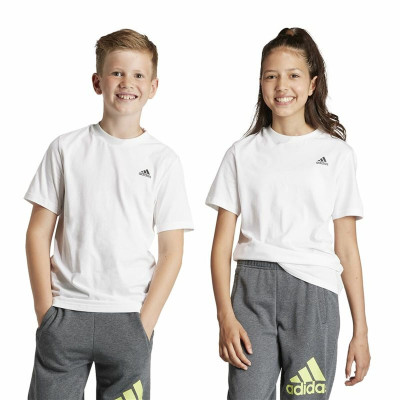 Child's Short Sleeve T-Shirt Adidas U Sl White