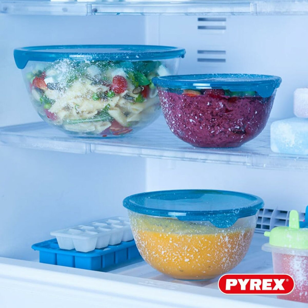 Set of lunch boxes Pyrex Transparent Turquoise 5 Pieces