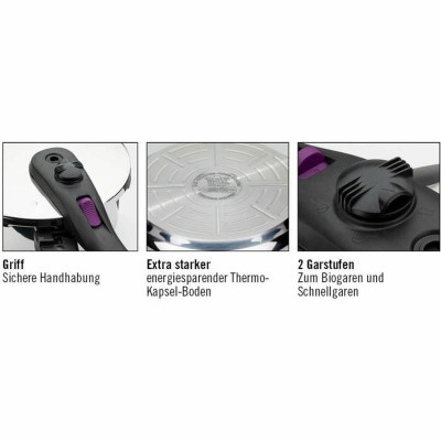 Pressure cooker GSW Stainless steel 4 L Silver