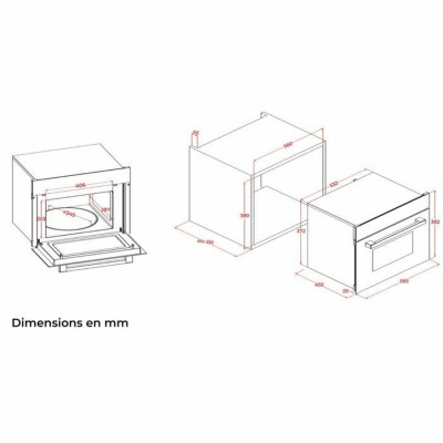 Built-in microwave Continental Edison CEMO34CEB3 Black 1450 W 34 L