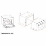 Built-in microwave Continental Edison CEMO34CEB3 Black 1450 W 34 L