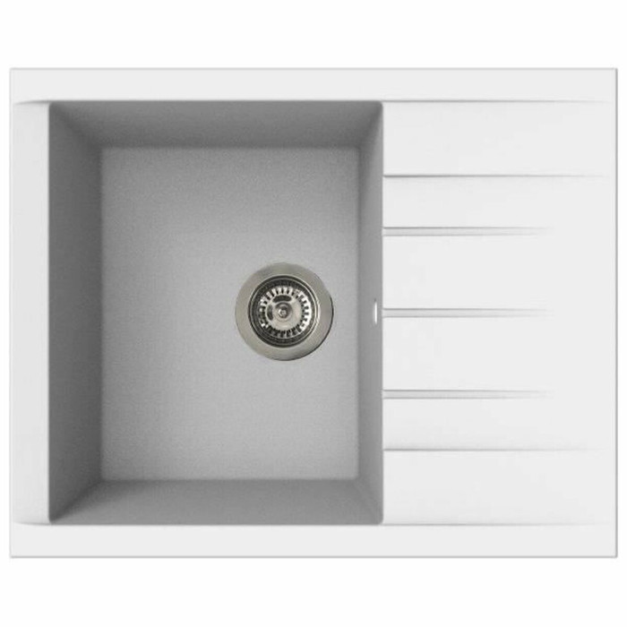 Sink with One Basin and Drainer Stradour 1C XS White