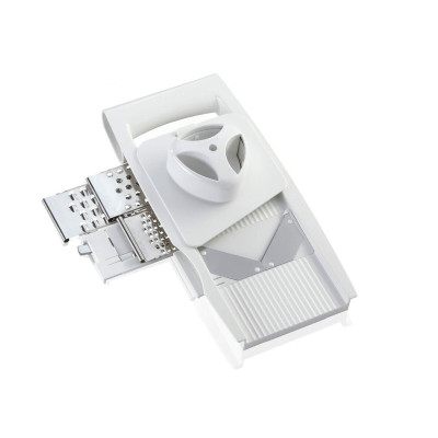 Mandolin Grater Leifheit White Stainless steel Plastic 4-in-1