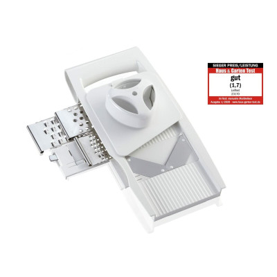 Mandolin Grater Leifheit White Stainless steel Plastic 4-in-1