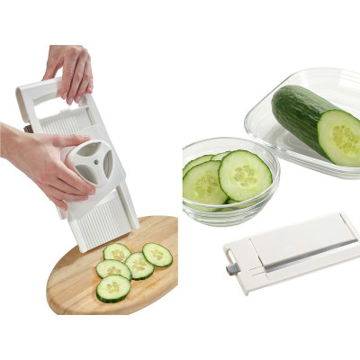 Mandolin Grater Leifheit White Stainless steel Plastic 4-in-1