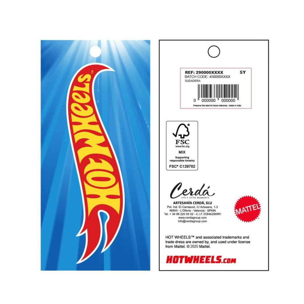 Children’s Sweatshirt Hot Wheels Dark Red