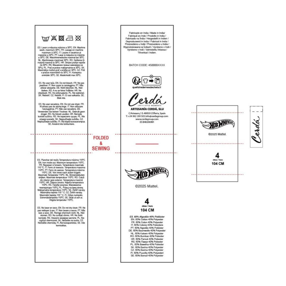 Children’s Sweatshirt Hot Wheels Dark Red