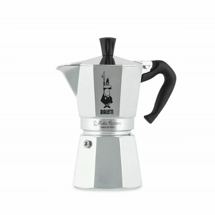 Italian Coffee Pot Bialetti 0001163 Silver Aluminium 6 Cups