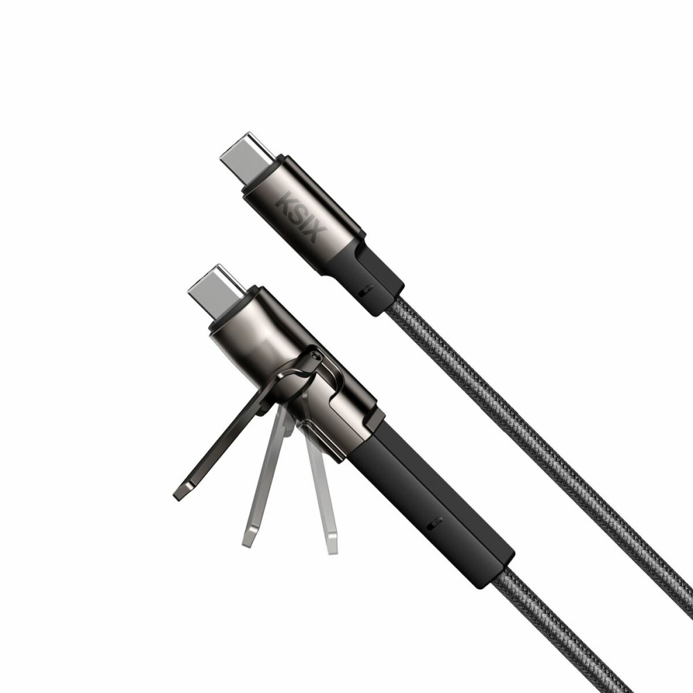 USB Cable KSIX Black 1 m