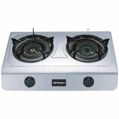 gas stove Orbegozo FO2700 Stainless steel (2 Stoves) Black
